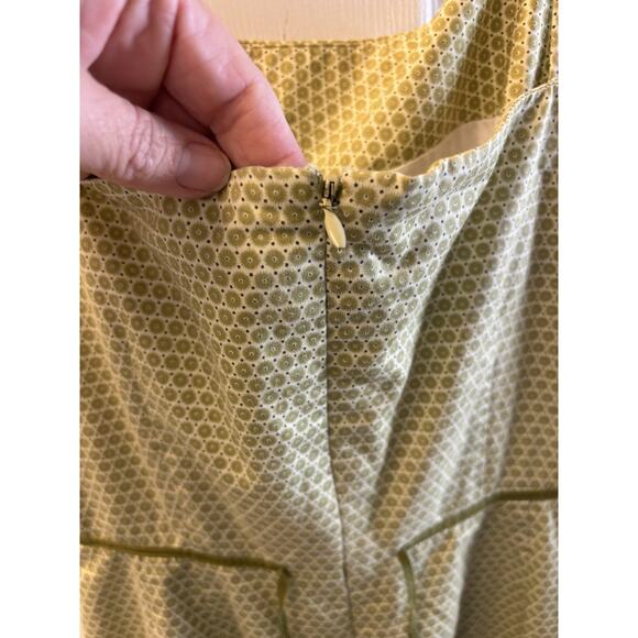 J Crew Green And White Twee Sheath Dress Size 2 - Picture 4 of 8